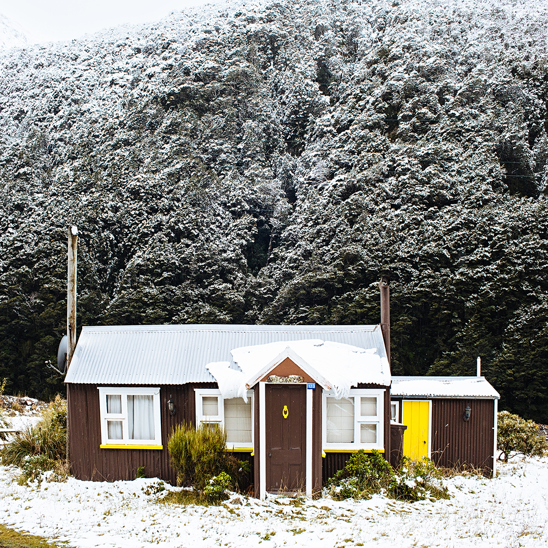 New Zealand Print / New Zealand Photography / New Zealand Snow Shack