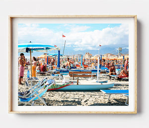 Beach Print / Coastal Art / Beach Photography / Italy in the Summer