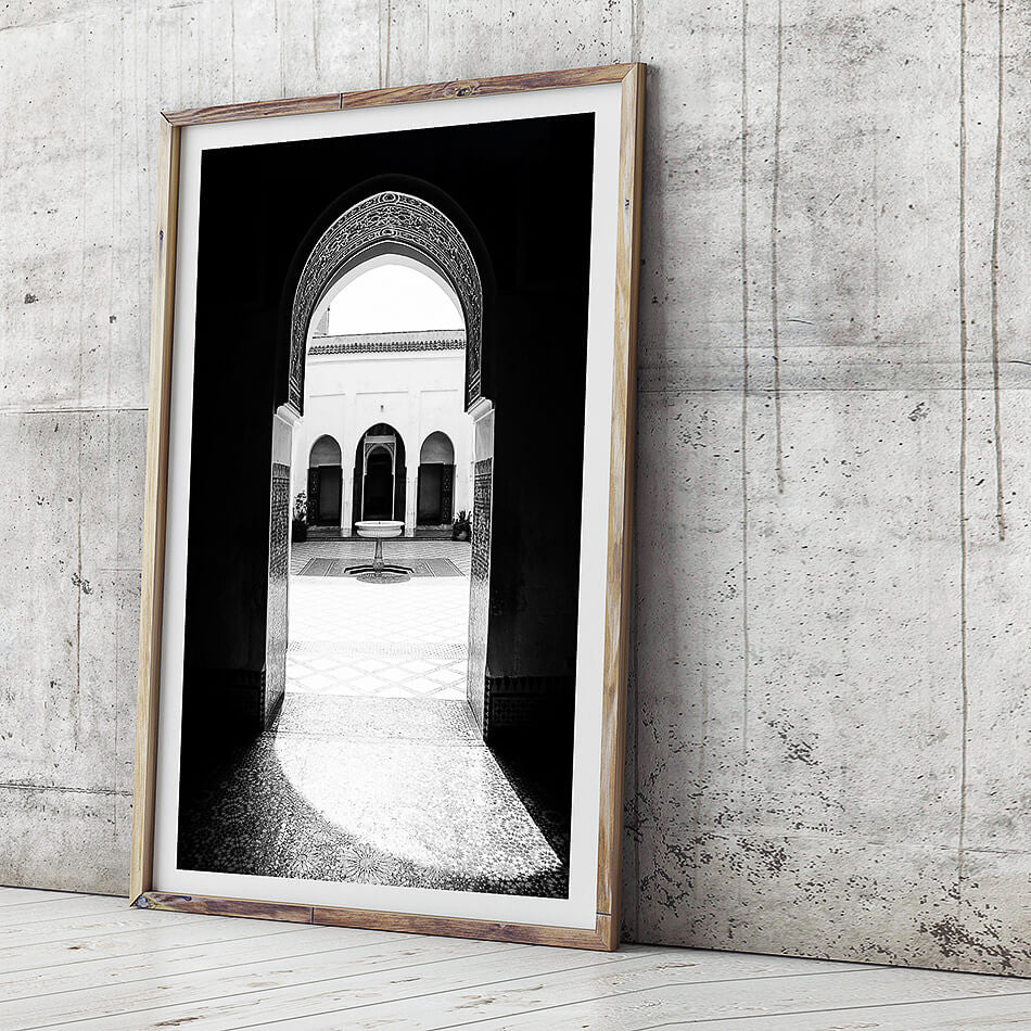 black and white photography print / interior decor / travel photography morocco