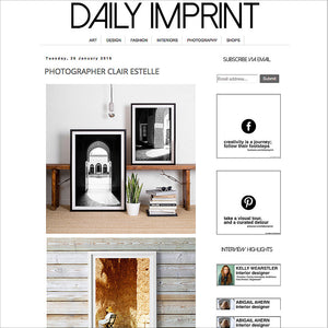 Black and White Photographic Art / Monochrome Interior / Daily Imprint Feature