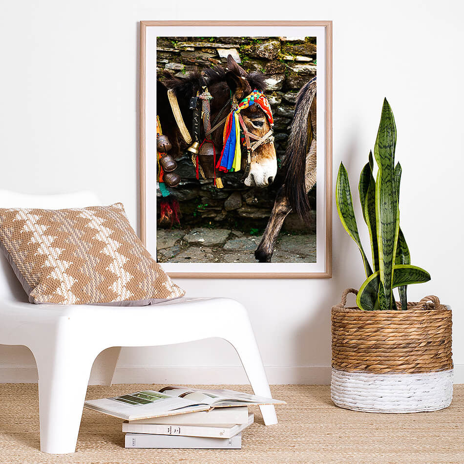 Rustic art print / nepal photographic print / framed artwork