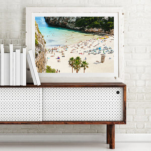 coastal home artwork / beach photographic art print / minorca spain