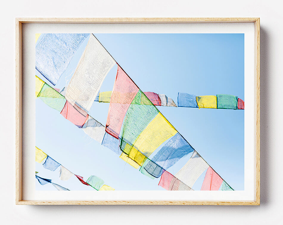 Prayer Flags of Nepal / Nepal Travel Photography / Photographic Print