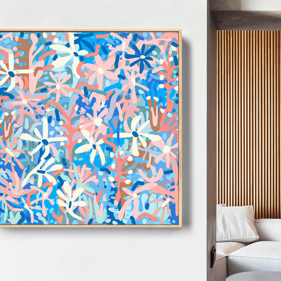 colourful artwork on canvas in brisbane