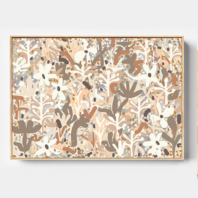 neutral art print canvas print botanical art