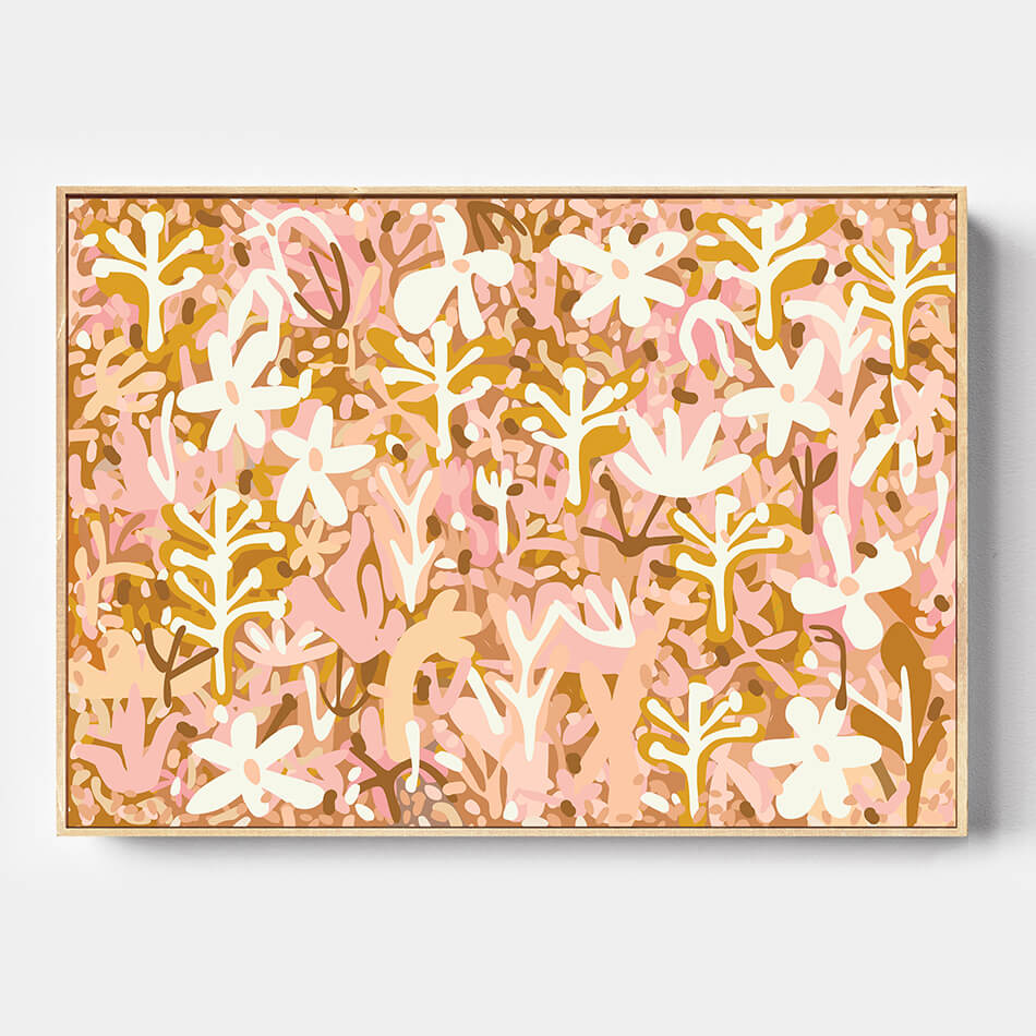 art print colourful tones of pink pastel canvas print