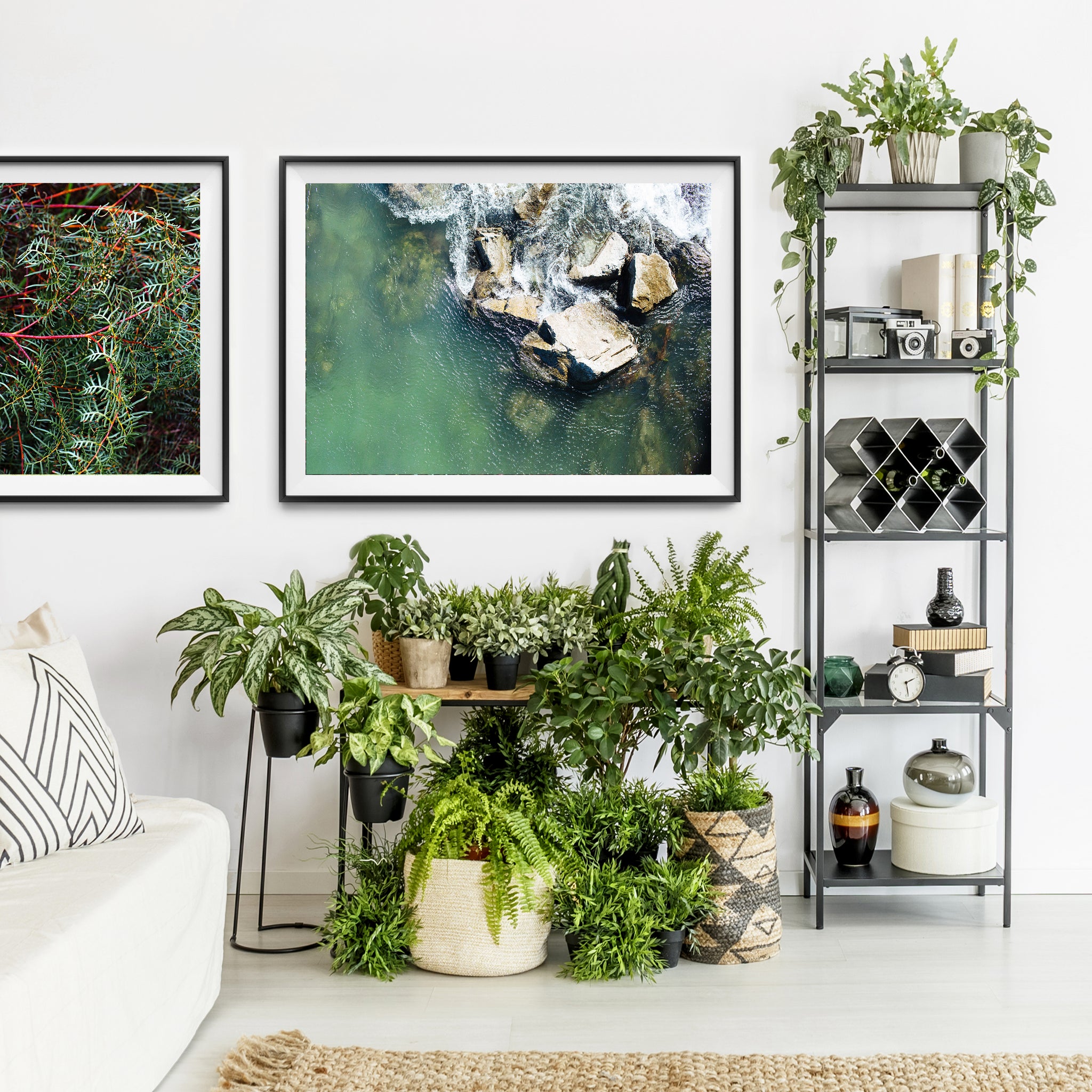 beach print water print green interior styling water and rocks print rock pool photograph coastal home natural interior