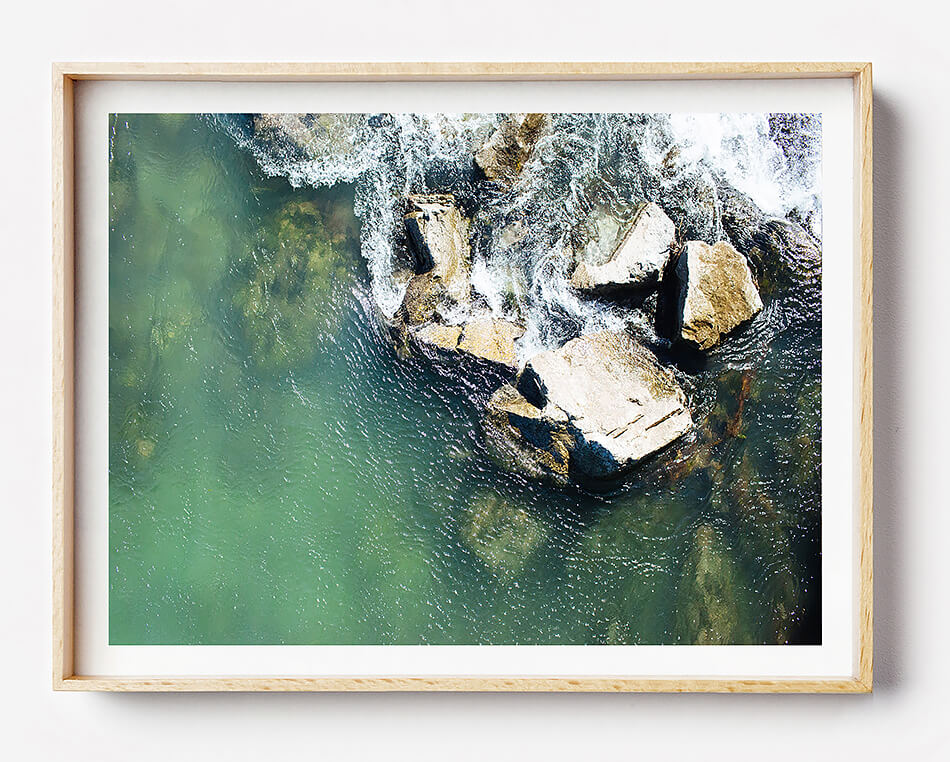 beach print water print green interior styling water and rocks print rock pool photograph coastal home natural interior