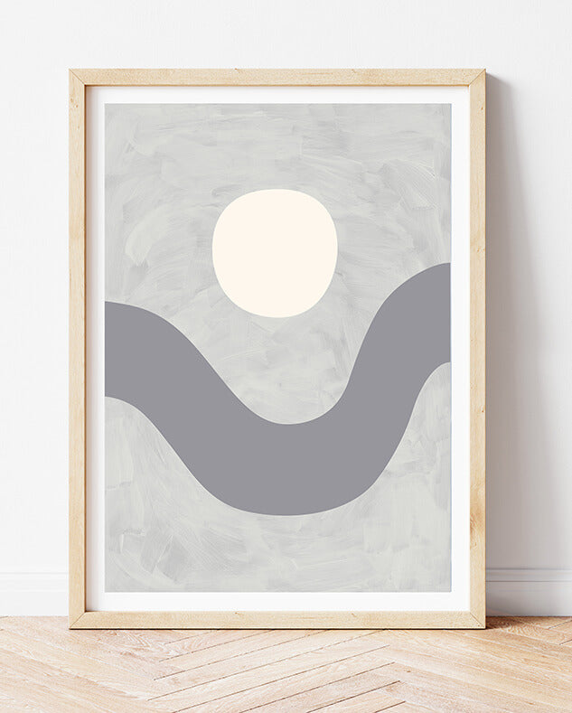 Valley on Dusk / Abstract Print