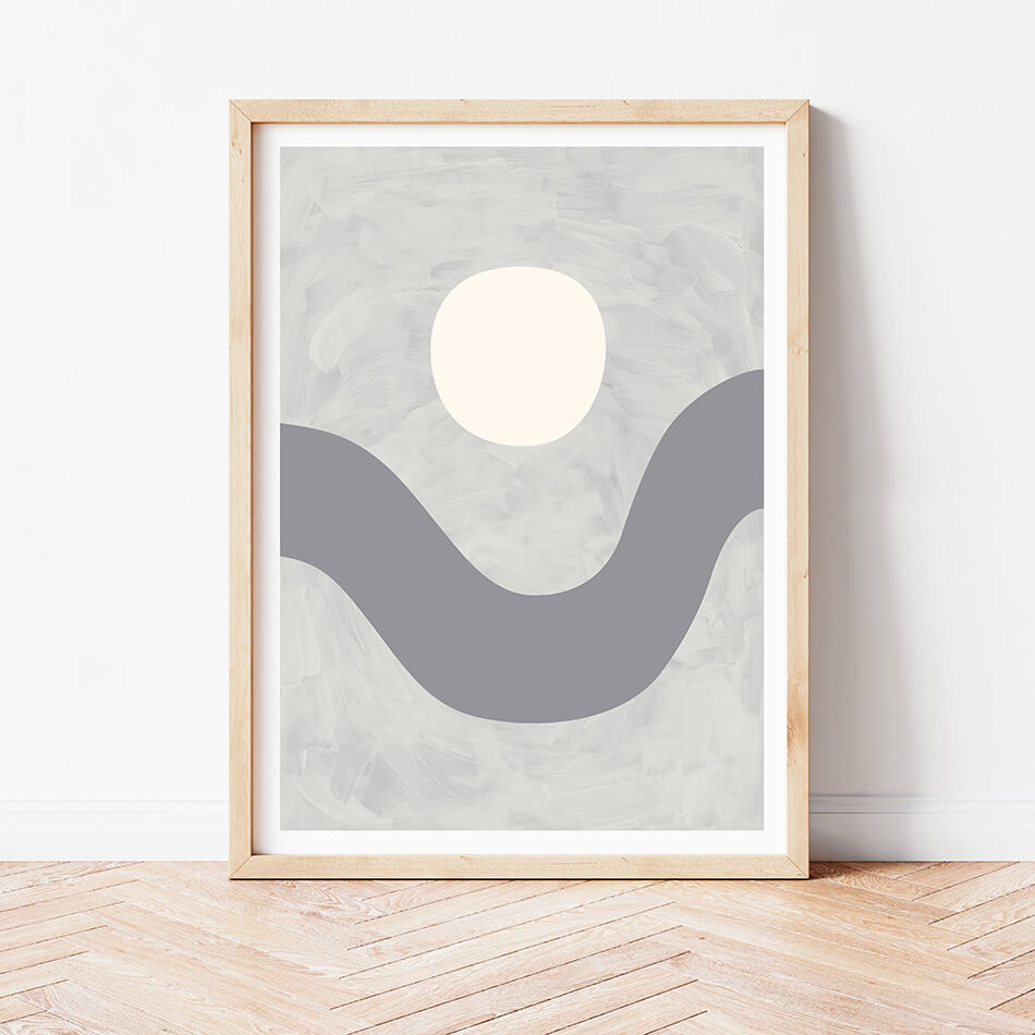 Valley on Dusk / Abstract Print