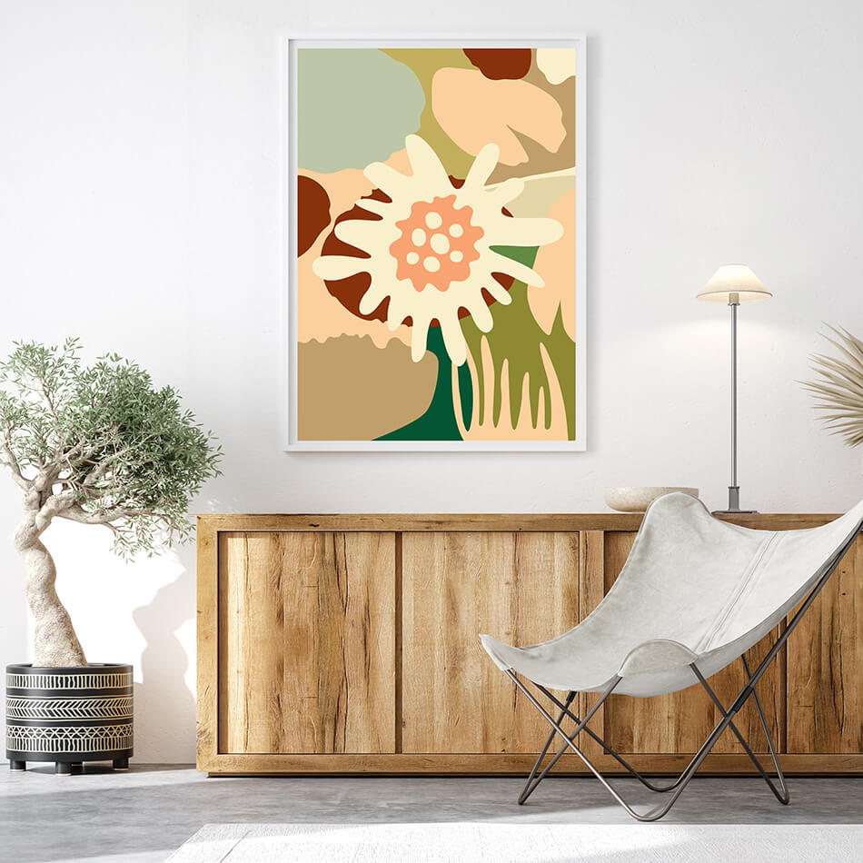 Spring Colour Pop III / Botanicals Art Print-botanicals art print-colourful flower print-flower art-plant and leaf print-australian plant art-australian artist-Clair Estelle