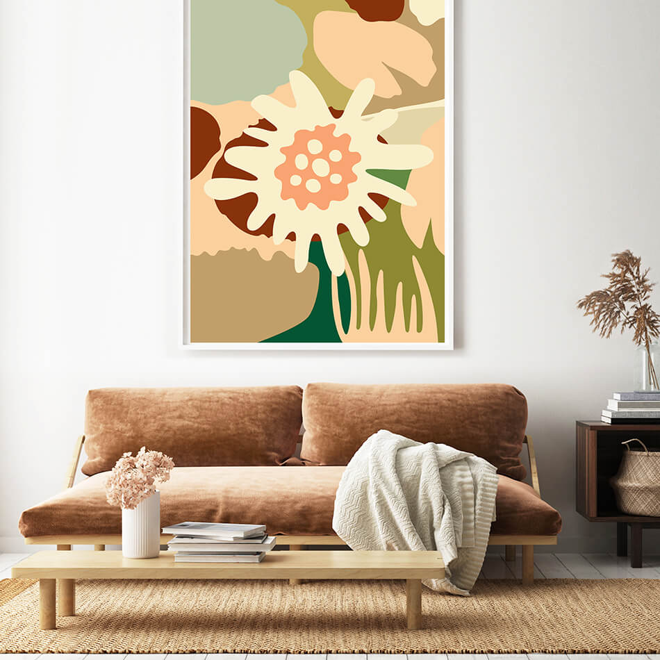 Spring Colour Pop III / Botanicals Art Print-botanicals art print-colourful flower print-flower art-plant and leaf print-australian plant art-australian artist-Clair Estelle