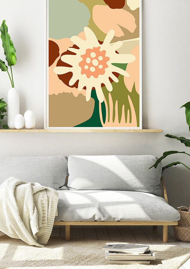 Spring Colour Pop III / Botanicals Art Print-botanicals art print-colourful flower print-flower art-plant and leaf print-australian plant art-australian artist-Clair Estelle