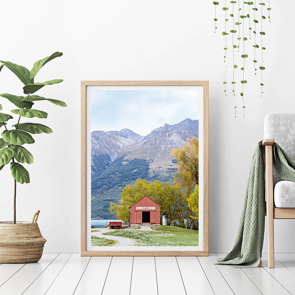 new zealand travel photography photographic print of Glenorchy House in new zealand south island near queenstown