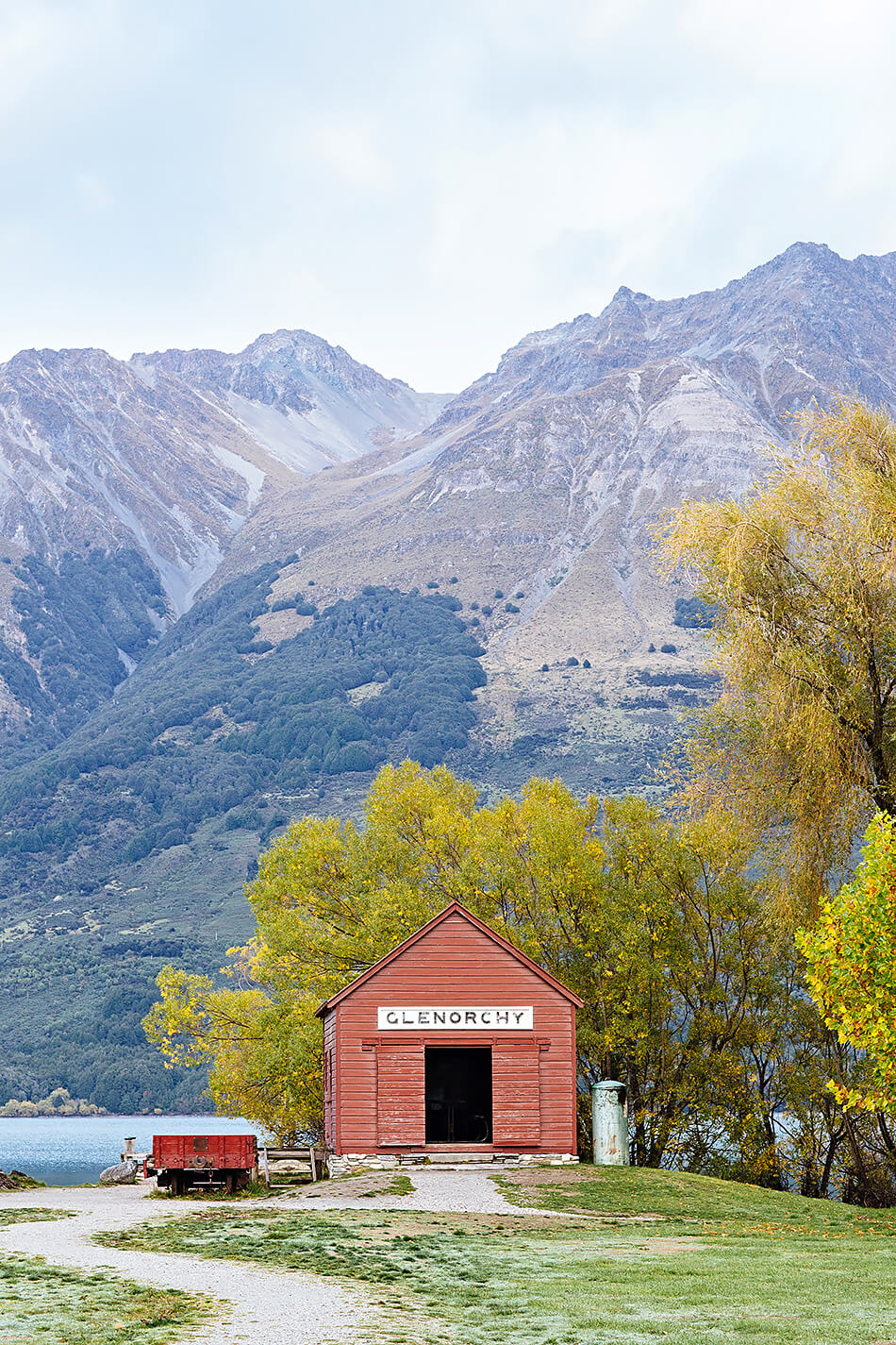 new zealand travel photography photographic print of Glenorchy House in new zealand south island near queenstown