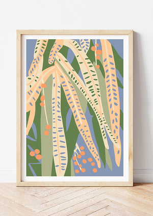Hallelujah Gum IV / Botanicals Art Print-botanicals art print-colourful flower print-flower art-plant and leaf print-australian plant art-australian artist-Clair Estelle