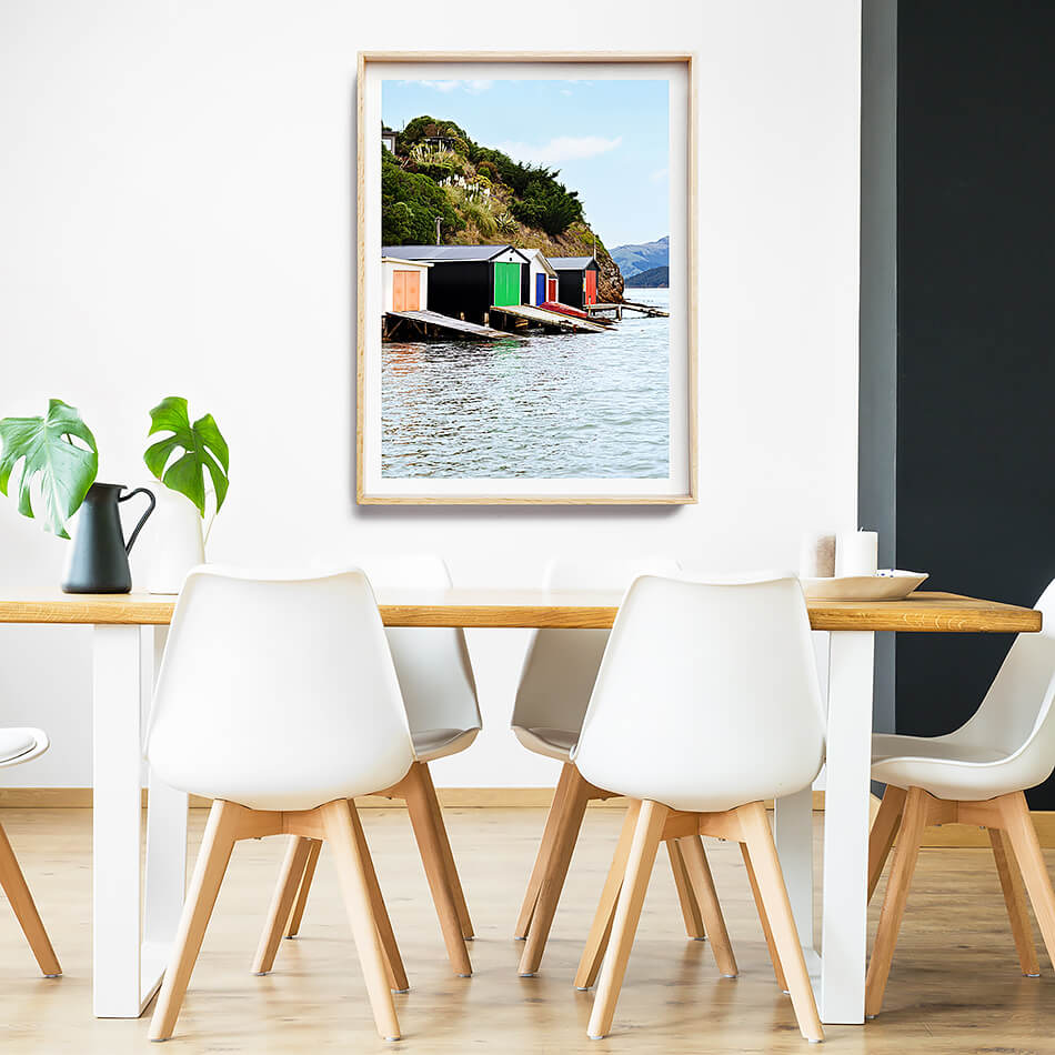 Duvauchelle boat shed new zealand south island colourful boat shed near queenstown