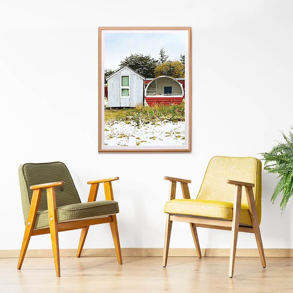 tiny home in new zealand photographic print of snow village in south island new zealand authers pass