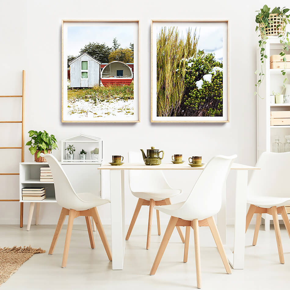 tiny home in new zealand photographic print of snow village in south island new zealand authers pass