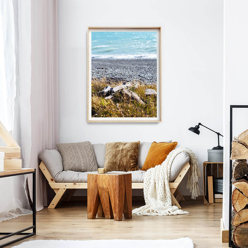 beach print coastal print new zealand lake tekapo