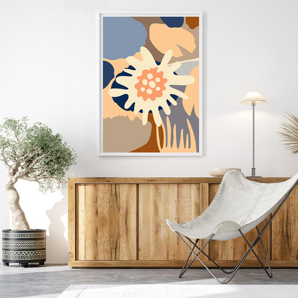 Spring Colour Pop II / Botanicals Art Print-botanicals art print-colourful flower print-flower art-plant and leaf print-australian plant art-australian artist-Clair Estelle