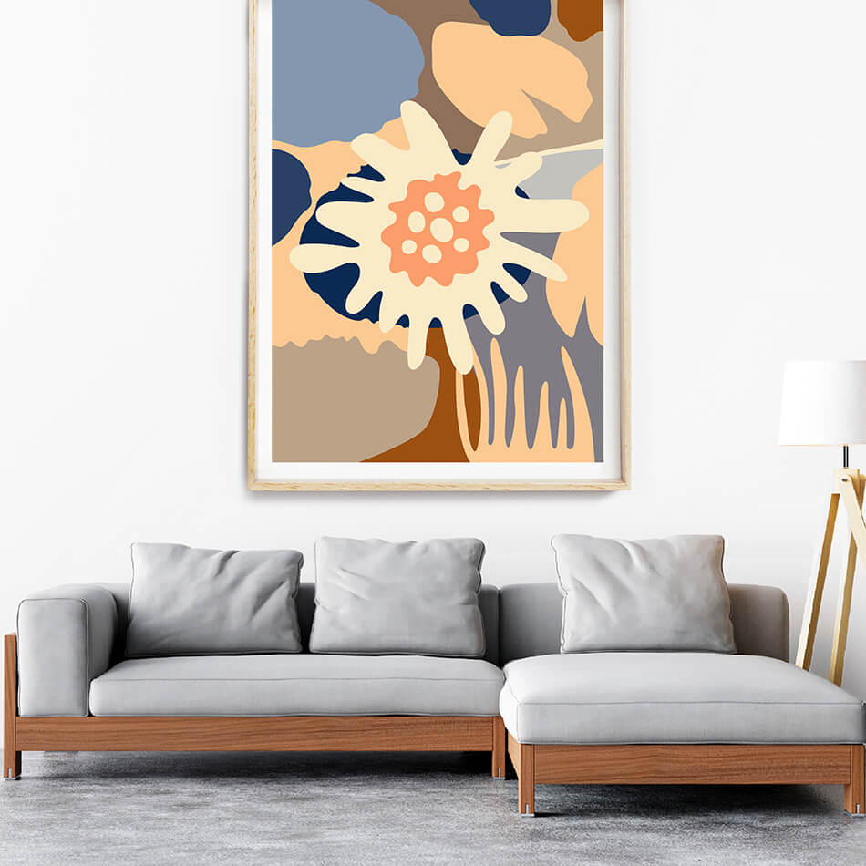 Spring Colour Pop II / Botanicals Art Print-botanicals art print-colourful flower print-flower art-plant and leaf print-australian plant art-australian artist-Clair Estelle