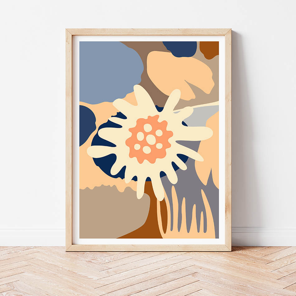 Spring Colour Pop II / Botanicals Art Print-botanicals art print-colourful flower print-flower art-plant and leaf print-australian plant art-australian artist-Clair Estelle