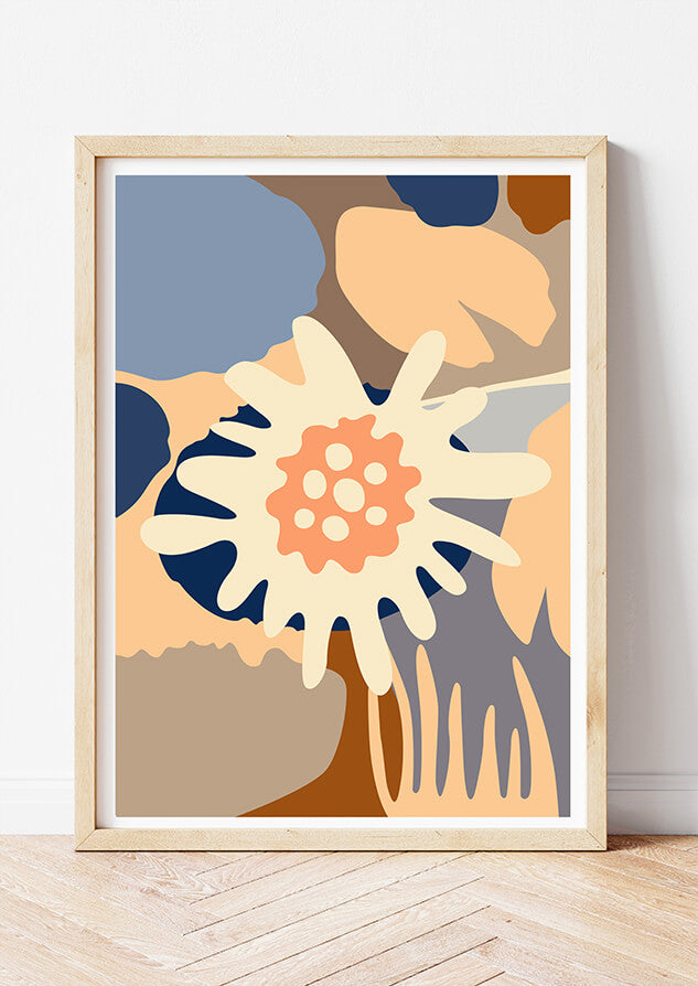 Spring Colour Pop II / Botanicals Art Print-botanicals art print-colourful flower print-flower art-plant and leaf print-australian plant art-australian artist-Clair Estelle