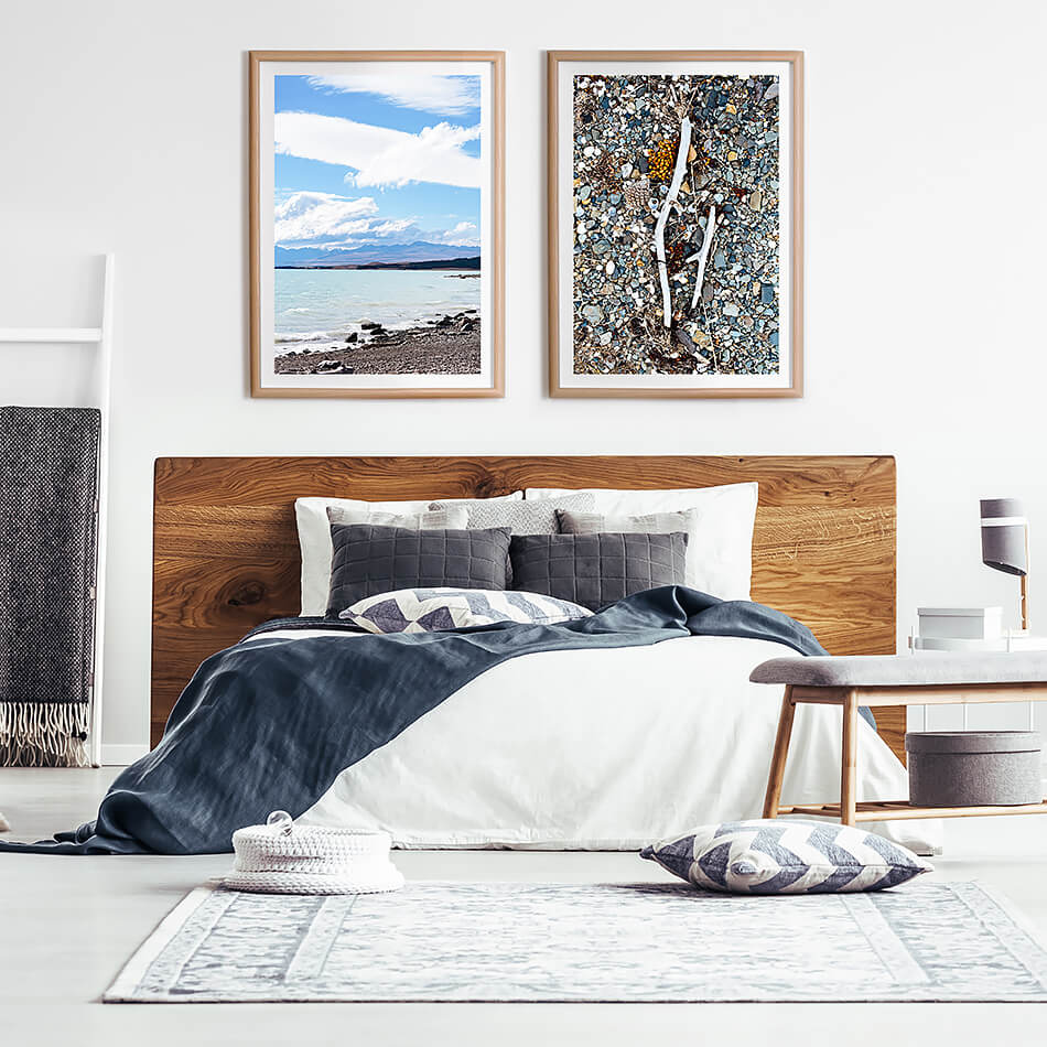 beach print grey tones interior lake tekapo new zealand travel photography