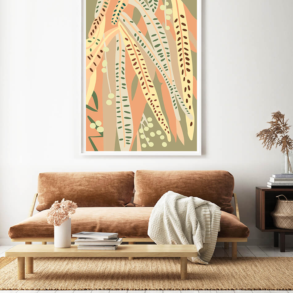 Hallelujah Gum III / Botanicals Art Print-botanicals art print-colourful flower print-flower art-plant and leaf print-australian plant art-australian artist-Clair Estelle