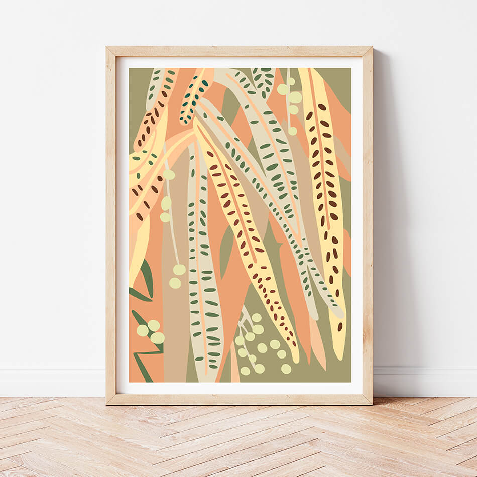 Hallelujah Gum III / Botanicals Art Print-botanicals art print-colourful flower print-flower art-plant and leaf print-australian plant art-australian artist-Clair Estelle