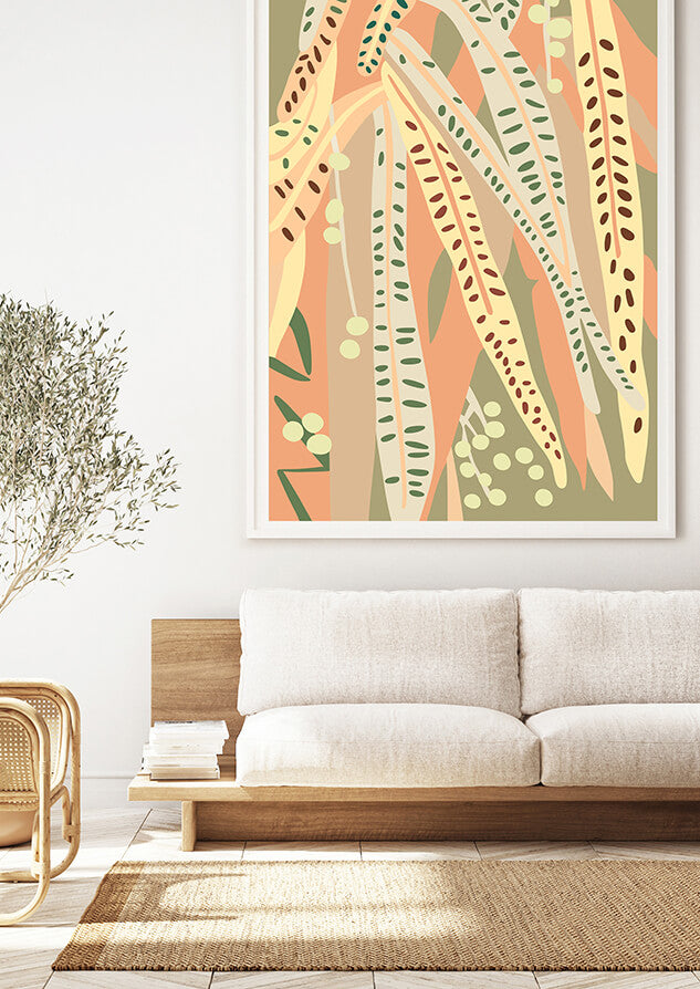 Hallelujah Gum III / Botanicals Art Print-botanicals art print-colourful flower print-flower art-plant and leaf print-australian plant art-australian artist-Clair Estelle