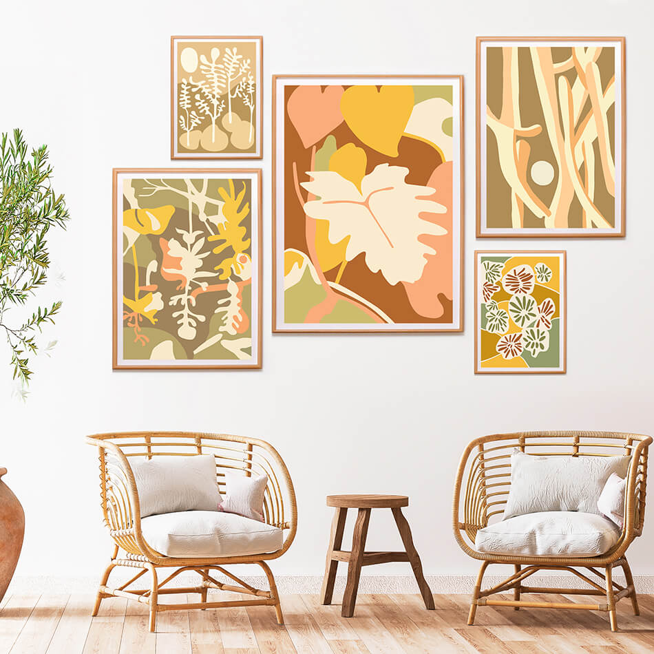 gallery wall artwork botanicals print brisbane artist