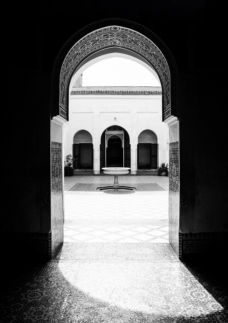 photographic artwork fine art print of Bahia Palace Marrakesh Morocco interior design limited edition print creative wedding photographer