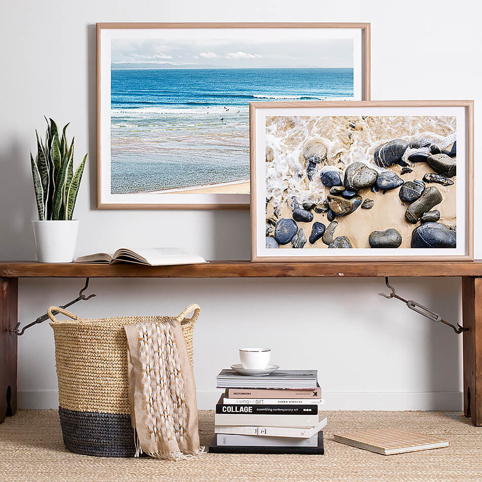 beach print beach rocks framed print beach art print beach photography organic interior coastal art print for home interior wall art brisbane 
