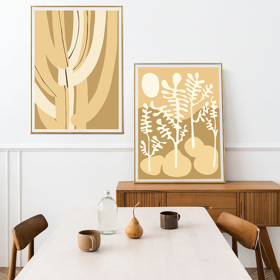 cream toned neutral toned art print white art print natural interior