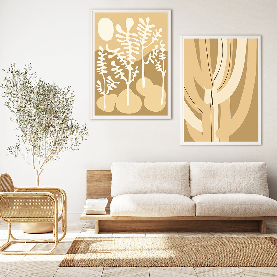 cream toned neutral toned art print white art print natural interior