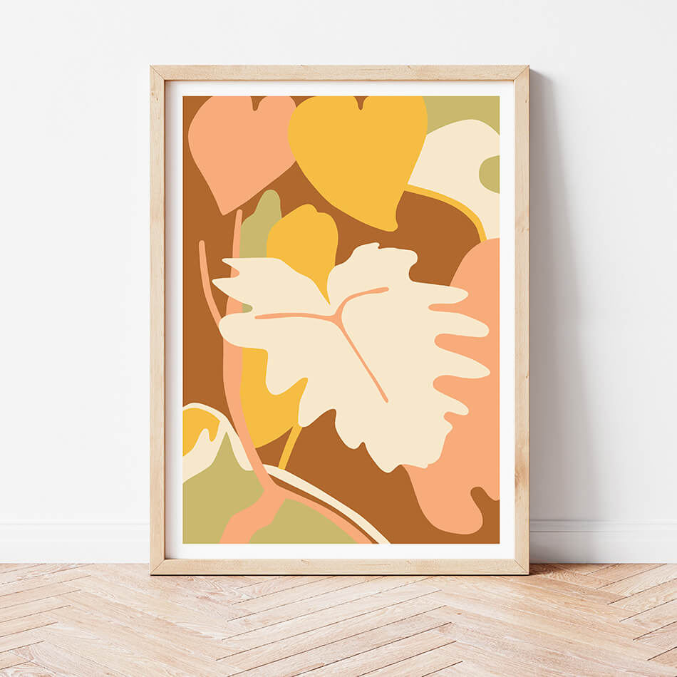 pastel toned art print pastel coloured artwork by Brisbane artist colourful print design
