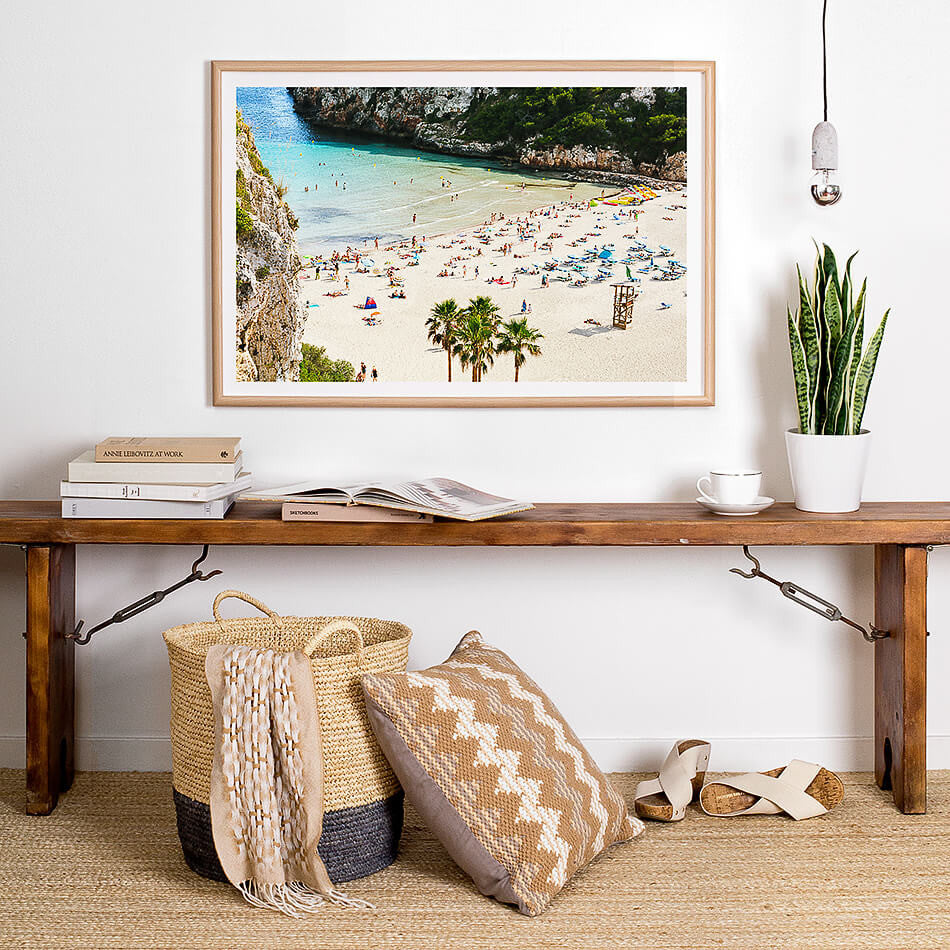 photographic print of the beach spain mediterranean coastal interior beach art
